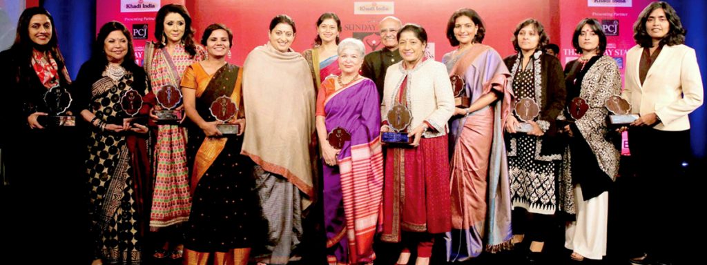 TAFE Chairman & CEO, Ms. Mallika Srinivasan with the other awardees