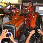 Agriculture Minister of Rajasthan - Sri. Prabhu Lal Saini enjoys a moment on the TAFE 1002 tractor